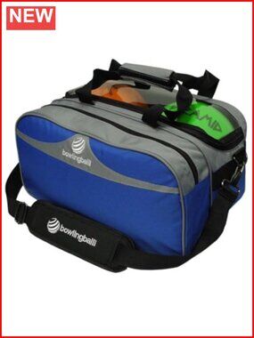 Two Ball Bowling Tote Bag with Clear Top & Shoe Compartment